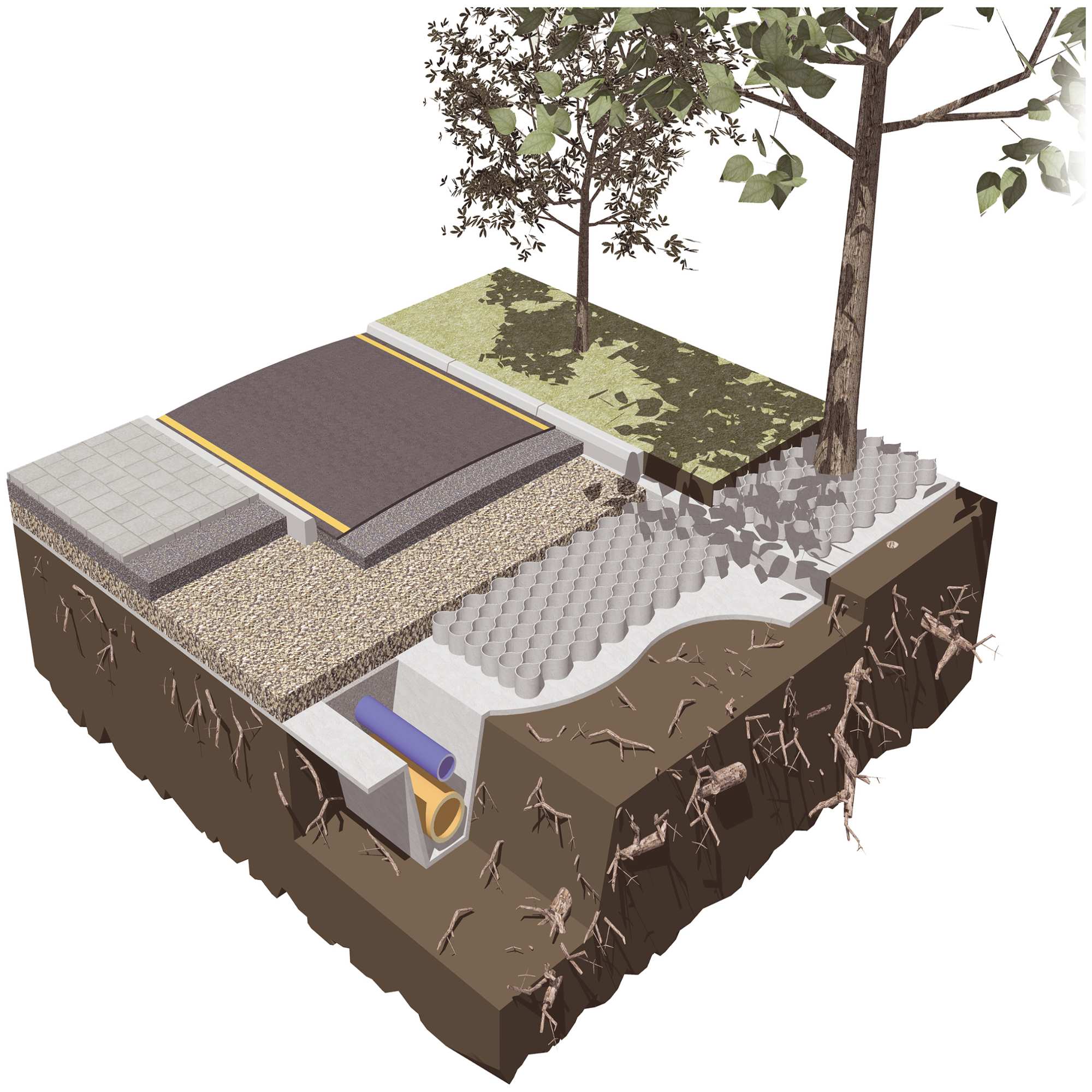 Terram Geocell Panels Tree Root Protection - Tree Root Barriers | Green ...